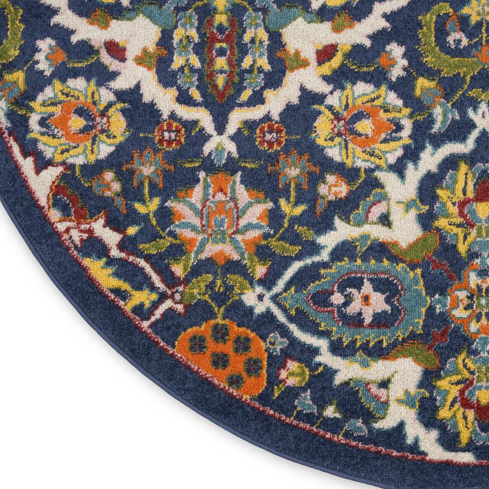 Bohemian Round Area Rug, 5' x Round. Picture 6