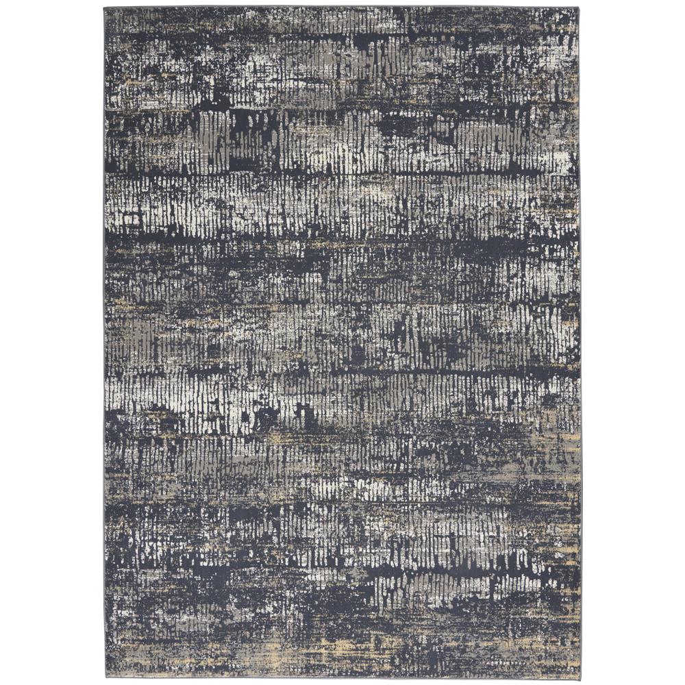Michael Amini MA90 Uptown Area Rug, Charcoal Grey, 5'3" x 7'7", UPT03. The main picture.