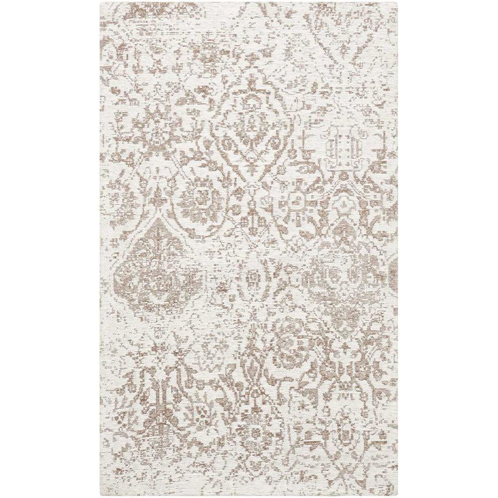 Damask Area Rug, Ivory, 2'3" x 3'9". Picture 1