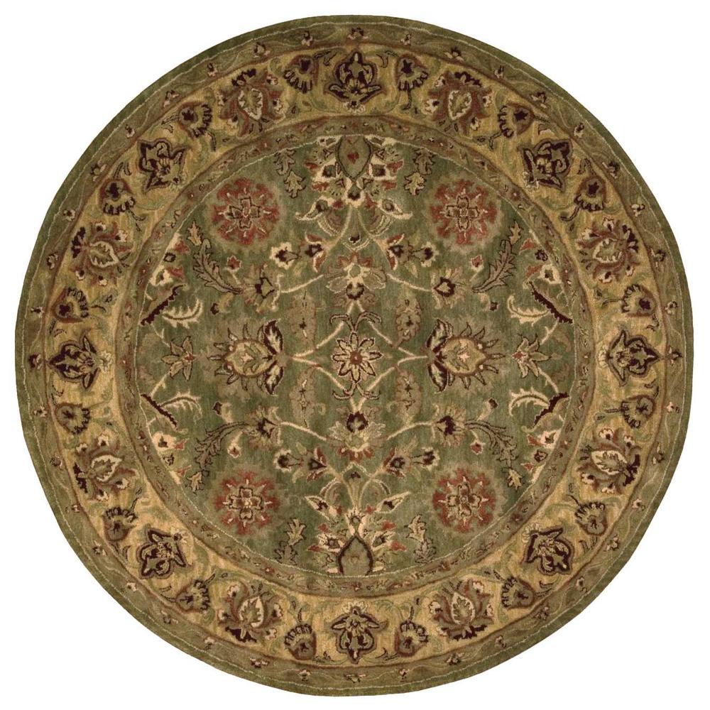 Jaipur Area Rug, Green, 8' x ROUND. Picture 1