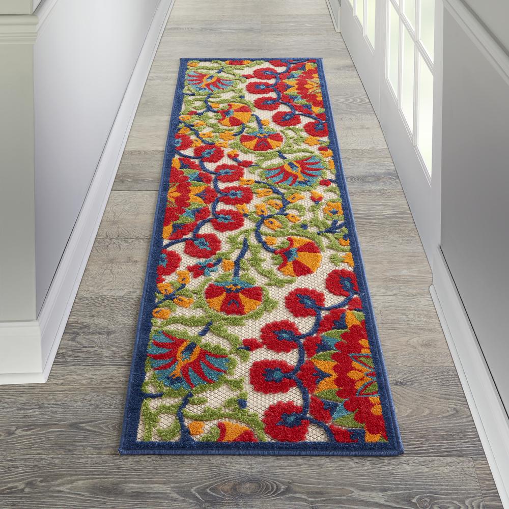 Nourison Aloha Runner Area Rug, 2' x 6', Red/Multi. Picture 2