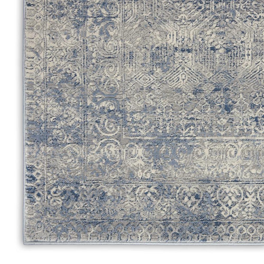 Kathy Ireland Grand Expressions Area Rug, Ivory Blue, 9' x 12', KI58. Picture 5