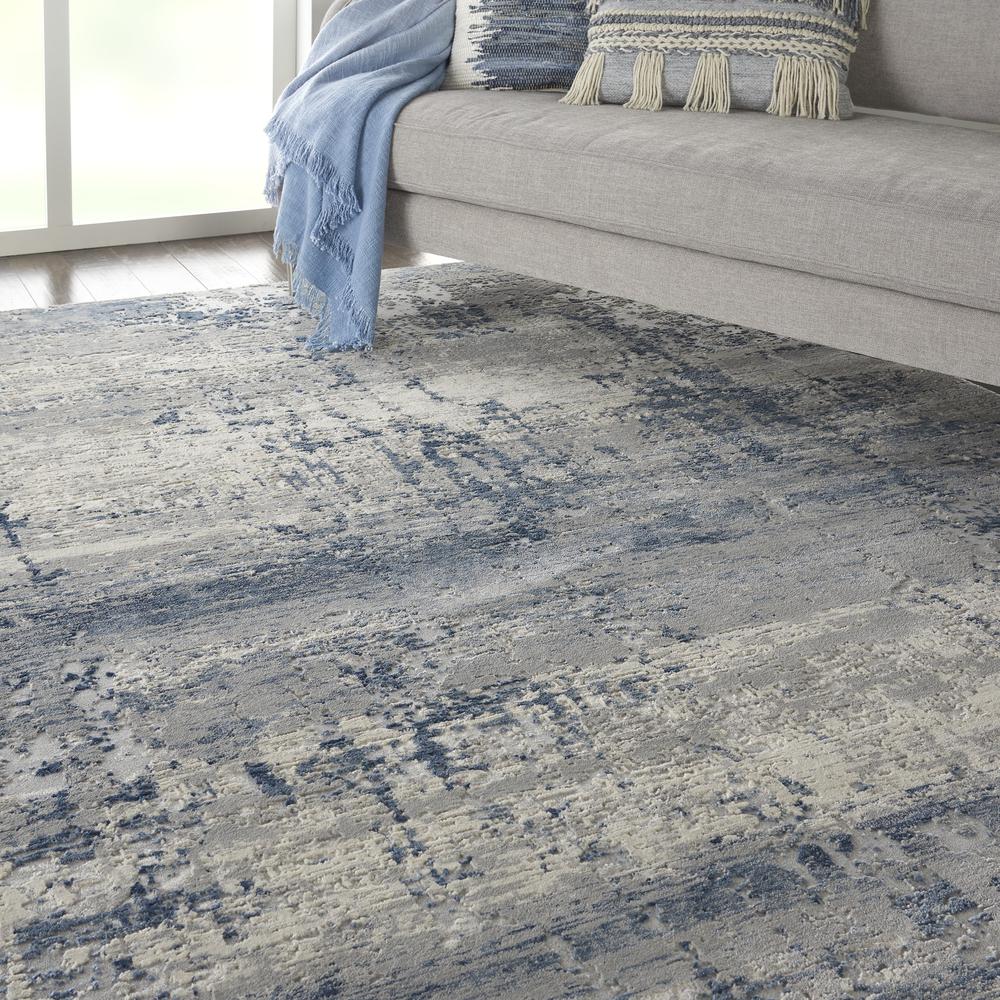 Rustic Textures Area Rug, Ivory/Blue, 7'10" X 10'6". Picture 5