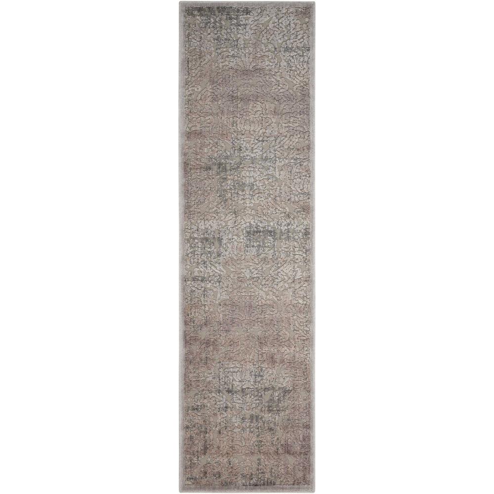 Graphic Illusions Area Rug, Grey, 2'3" x 8'. Picture 1