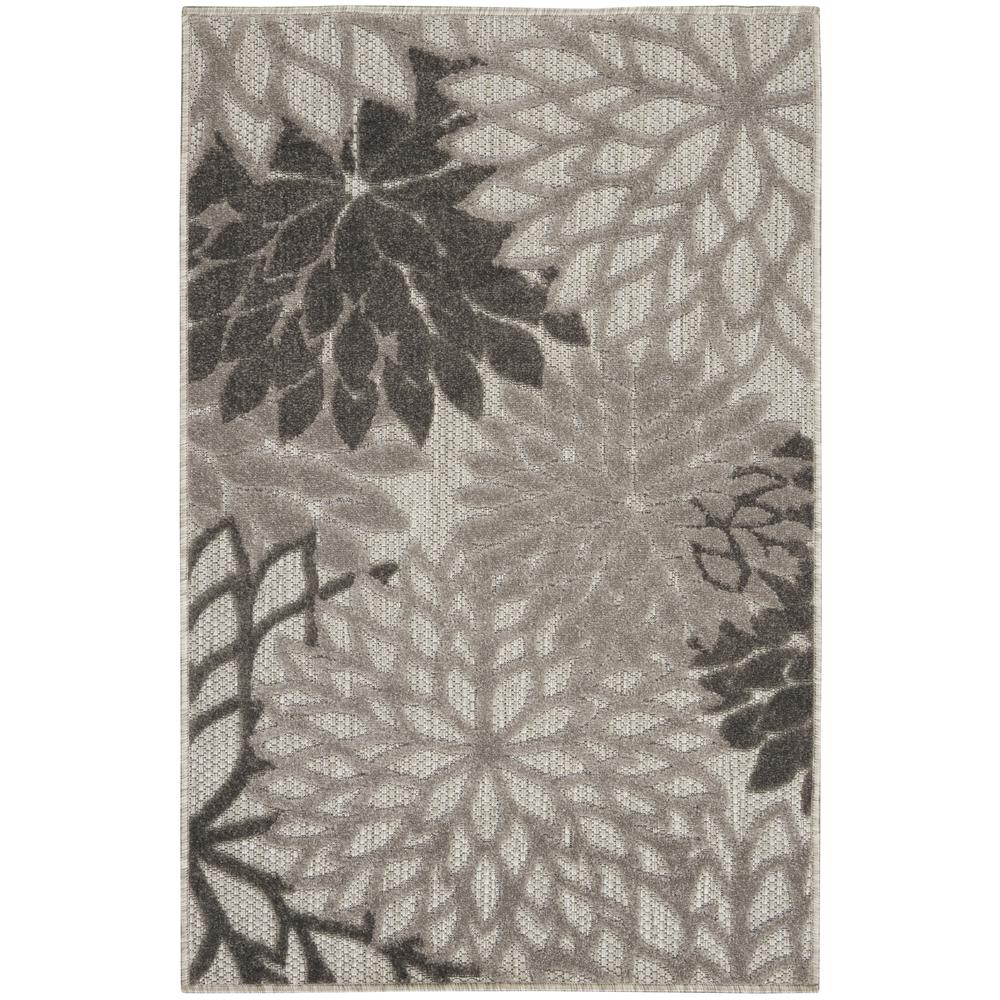 ALH05 Aloha Silver Grey Area Rug- 2'8" x 4'. Picture 1