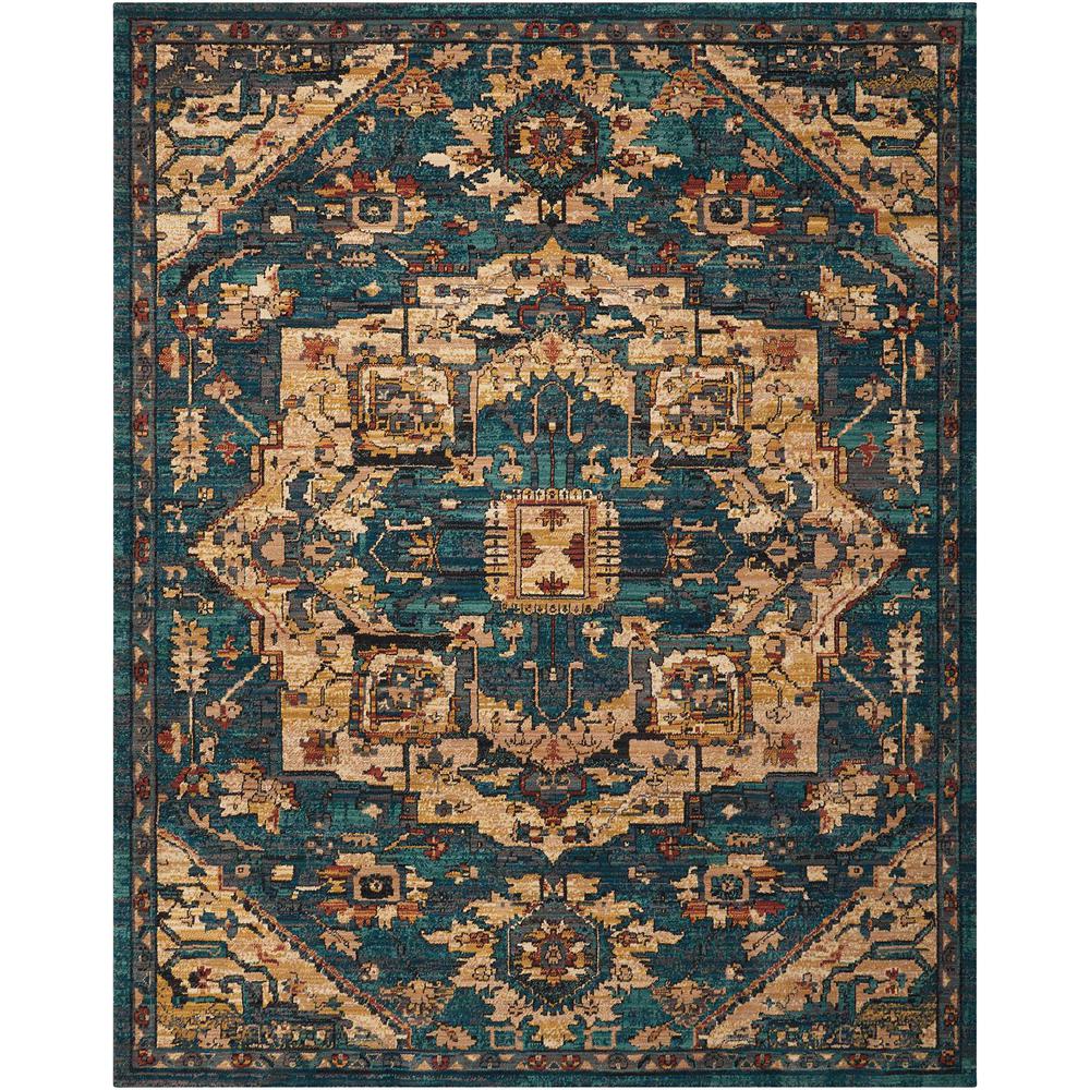 Nourison 2020 Area Rug, Teal, 4' x 6'. Picture 1