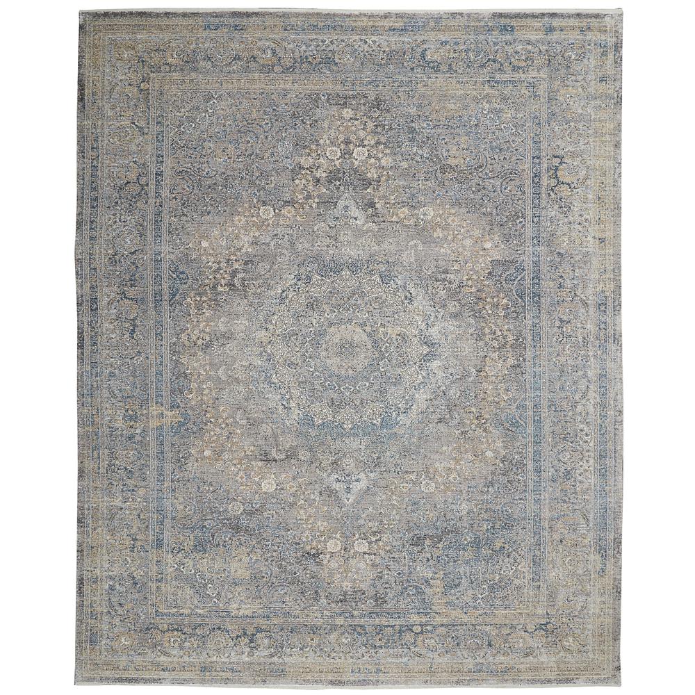 Nourison Starry Nights Area Rug, Cream Blue, 8'6" x 11'6", STN06. The main picture.