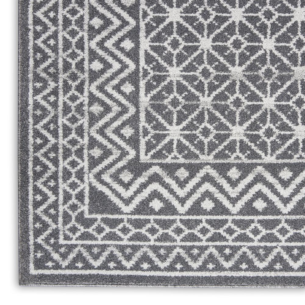 RYM02 Royal Moroccan Charcoal/Silver Area Rug- 2'3" x 10'. Picture 5