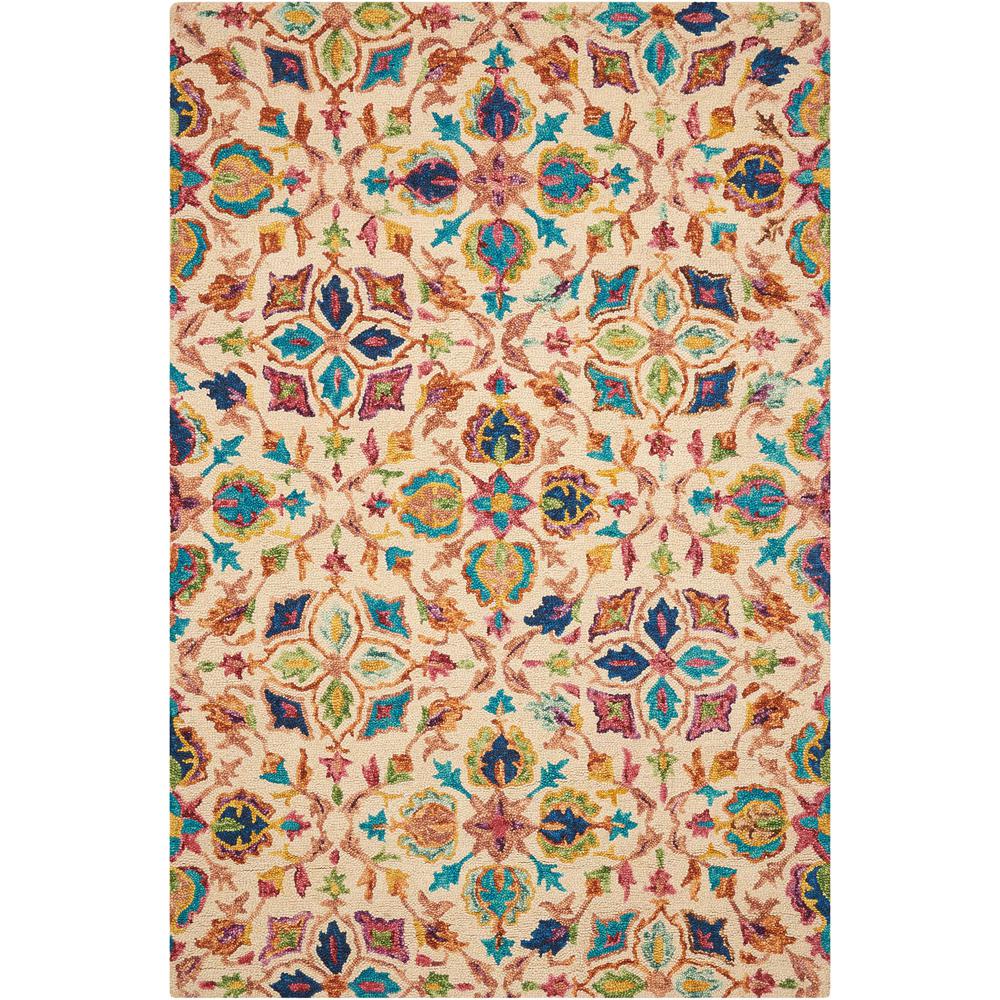 Vivid Area Rug, Ivory, 5' x 7'6". The main picture.