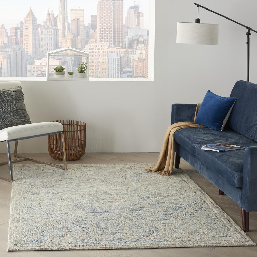 LNK02 Linked Blue/Multi Area Rug- 3'9" x 5'9". Picture 9