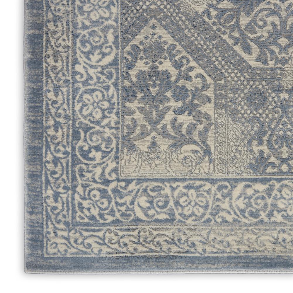 Kathy Ireland Grand Expressions Runner Area Rug, Blue/Ivory, 2'2" x 7'6", KI56. Picture 5