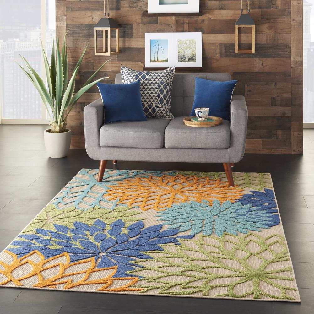 Tropical Rectangle Area Rug, 5' x 8'. Picture 9