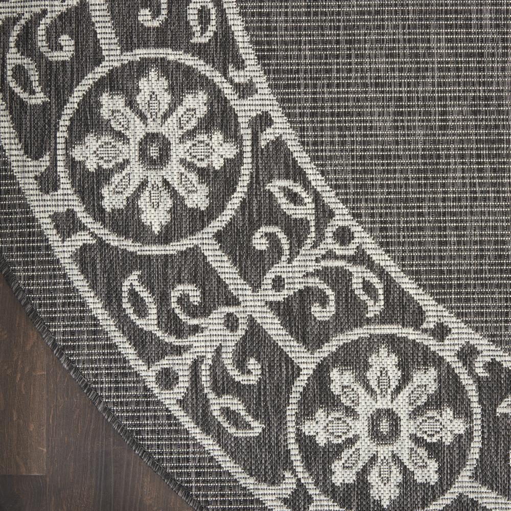 GRD03 Garden Party Charcoal Area Rug- 5'3" x round. Picture 4