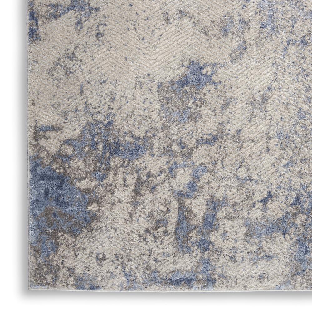 Sleek Textures Area Rug, Blue/Ivory/Grey, 3'11" x 5'11". Picture 7