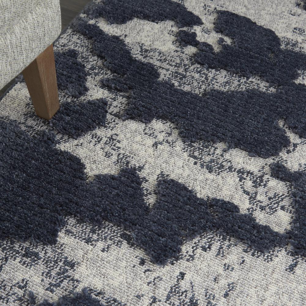 Nourison Textured Contemporary Area Rug, 5'3" x 7'3", Blue/Grey. Picture 8