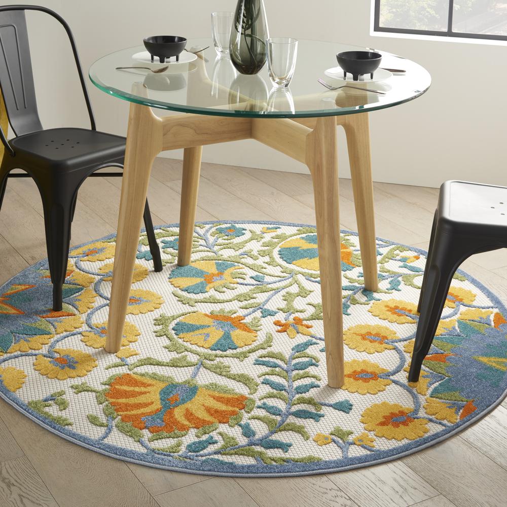 Transitional Round Area Rug, 5' x Round. Picture 2