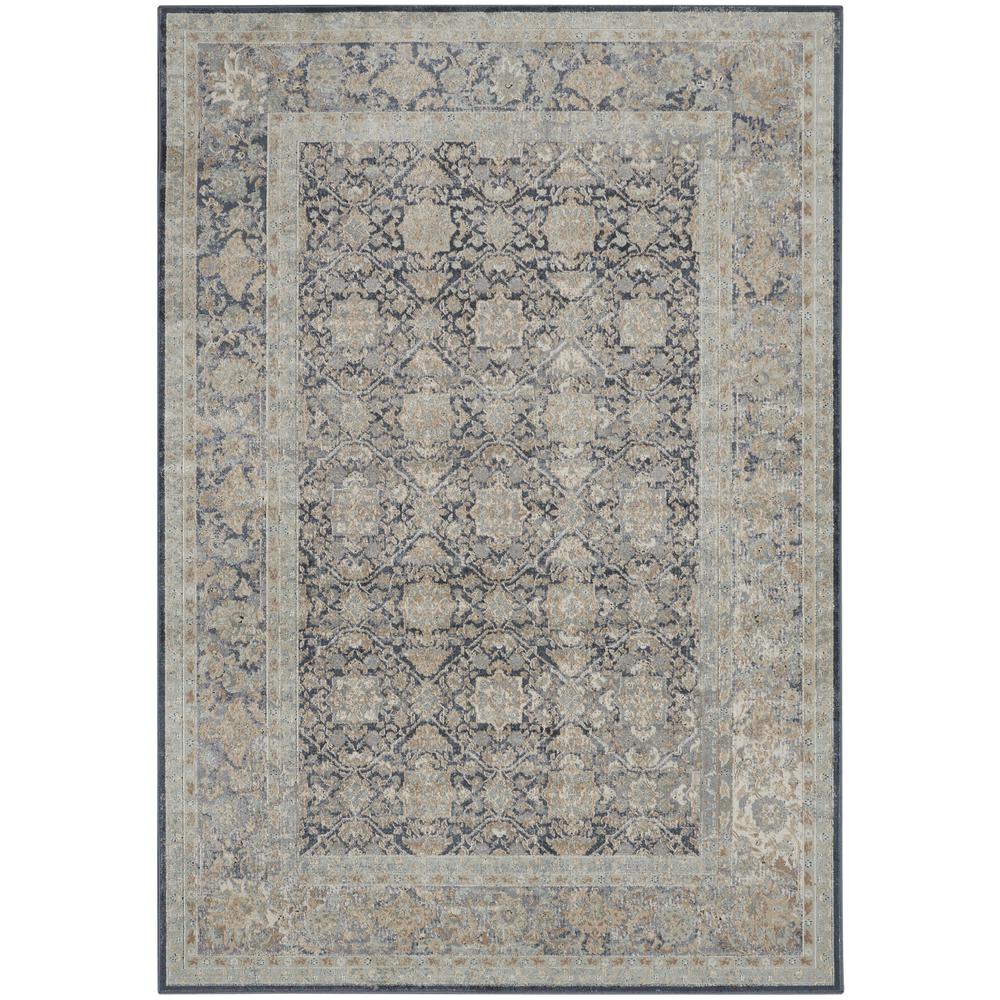 Kathy Ireland Malta Navy Area Rug by Nourison. Picture 1
