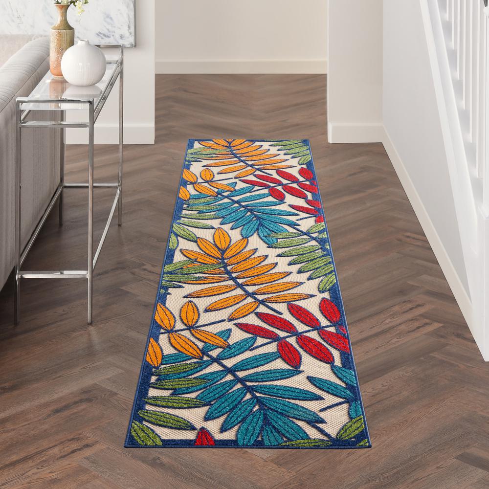 Tropical Runner Area Rug, 10' Runner. Picture 2