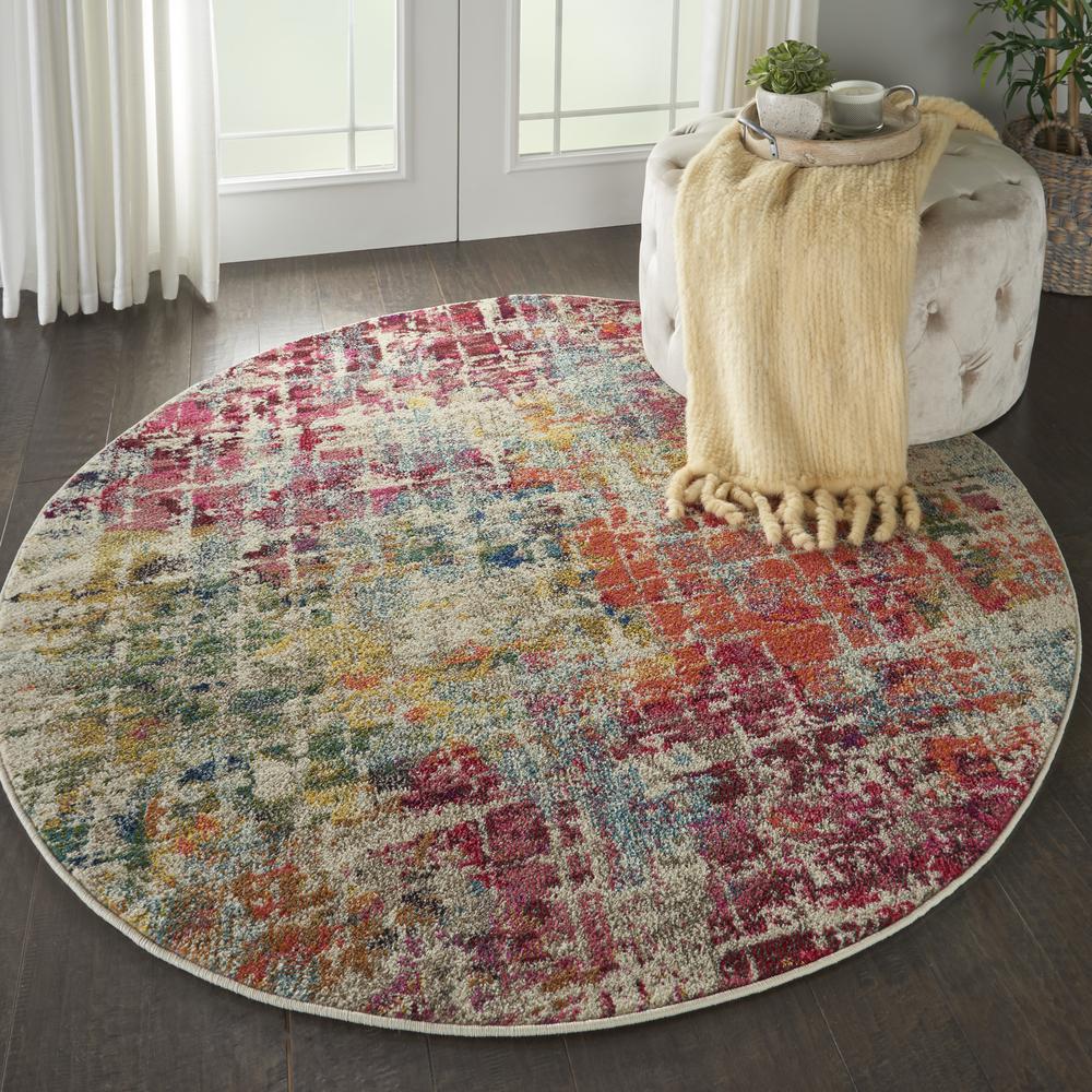 Modern & Contemporary Round Area Rug, 4' x Round. Picture 10