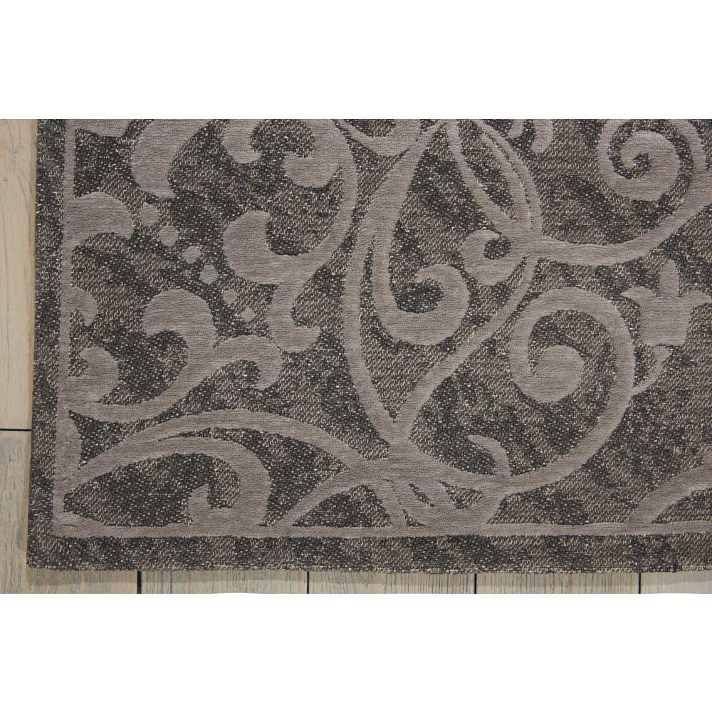 Damask Area Rug, Grey, 8' x 10'. Picture 2