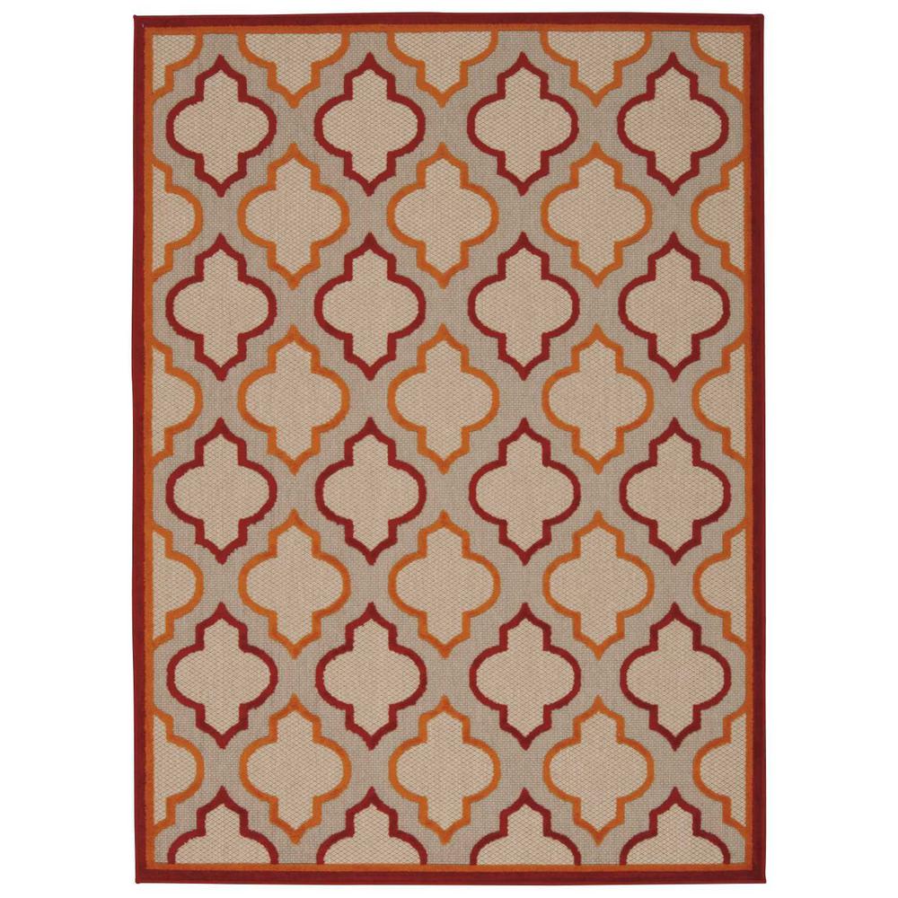 Aloha Area Rug, Red, 7'10" x 10'6". Picture 1