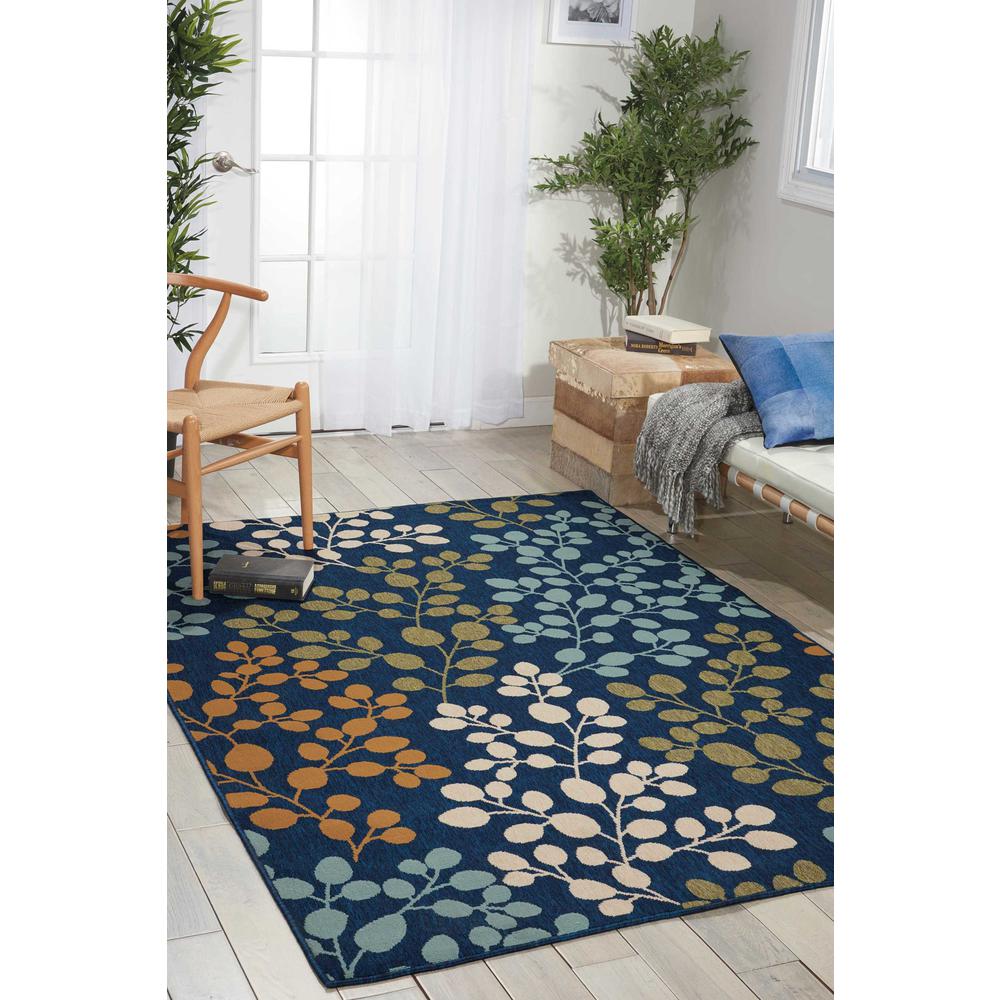 Caribbean Area Rug, Navy, 5'3" x 7'5". Picture 2