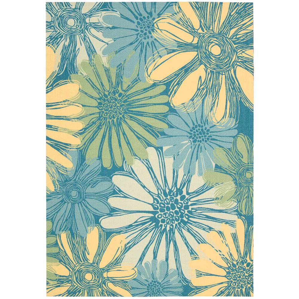 Home & Garden Area Rug, Blue, 7'9" x 10'10". Picture 1