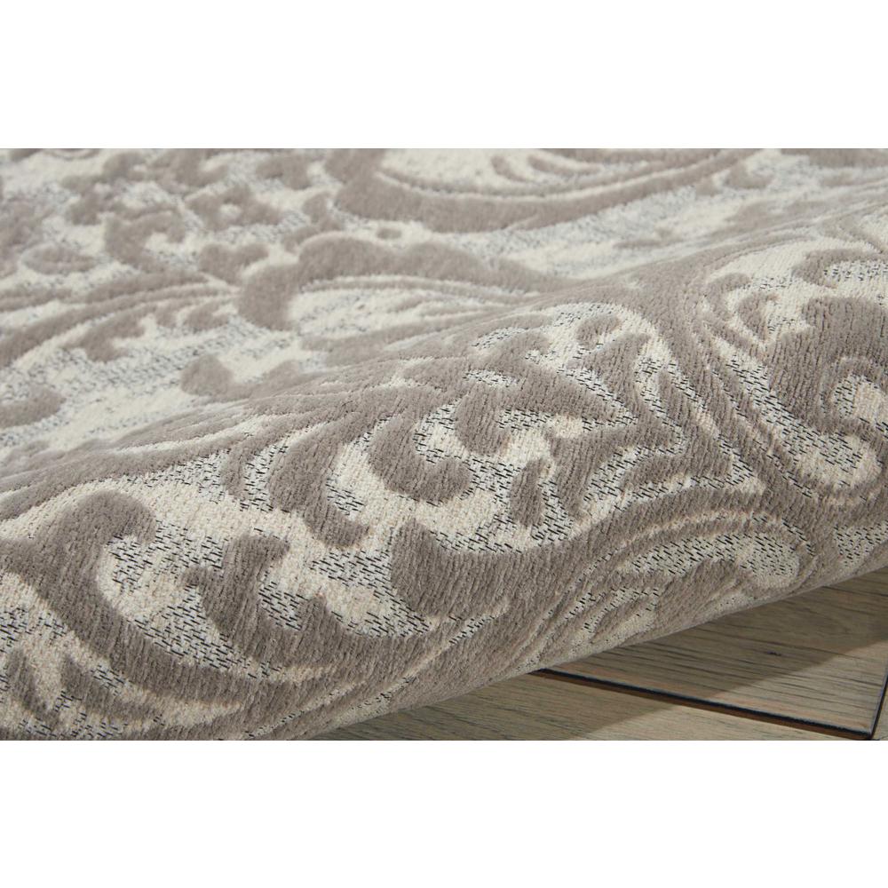 Damask Area Rug, Ivory/Grey, 8' x 10'. Picture 3