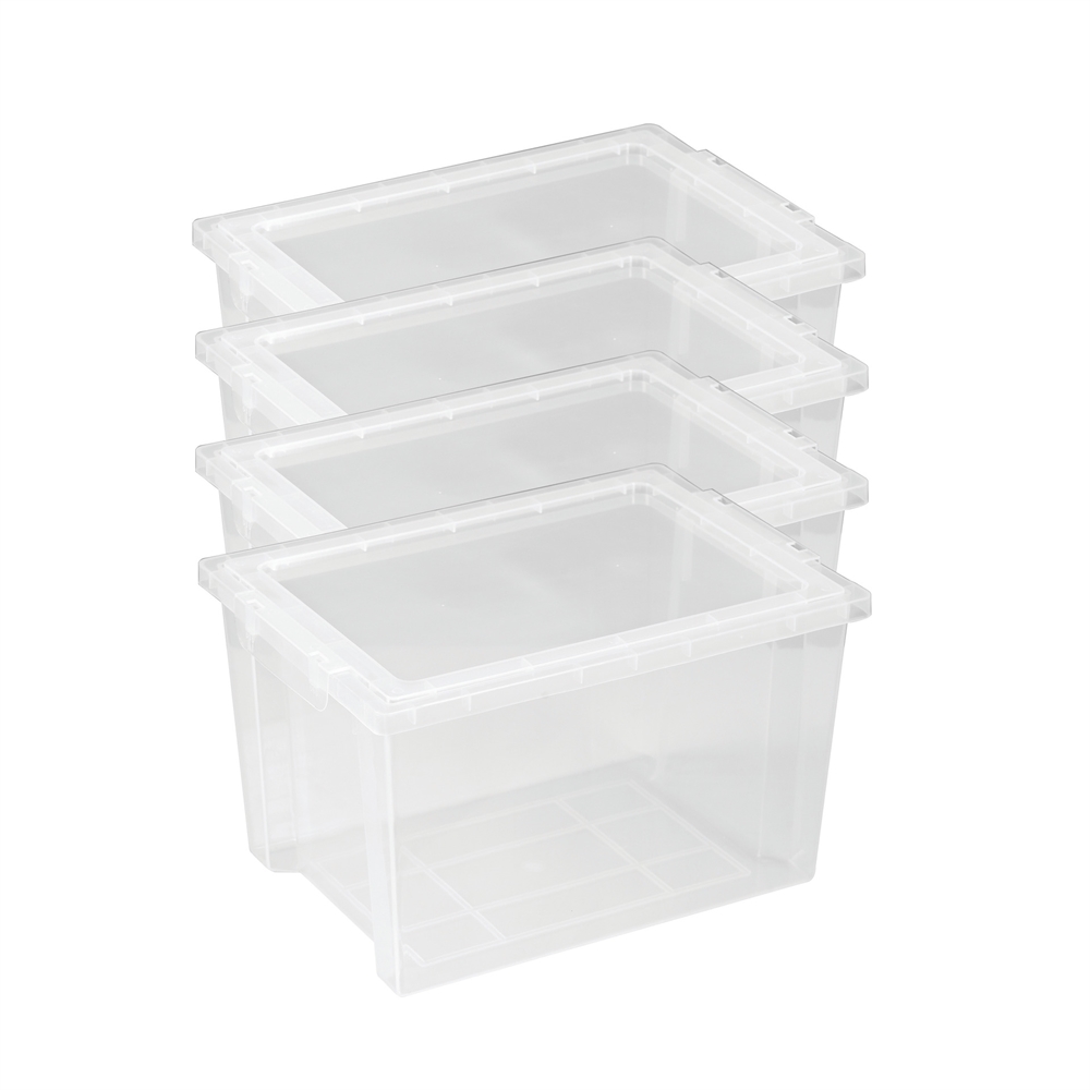 clear plastic toy bins