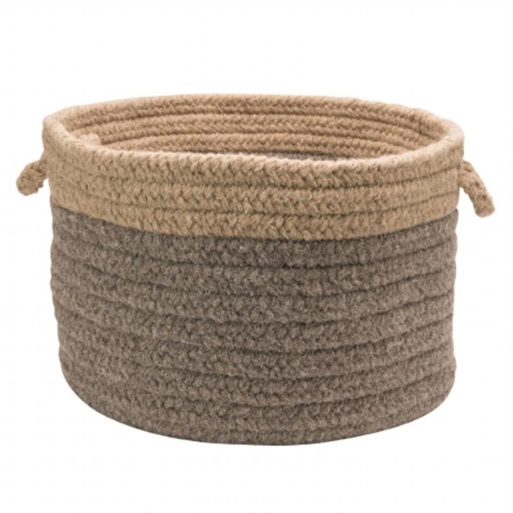 Chunky Nat Wool Dipped Basket - Beige/Nat 18"x12". The main picture.
