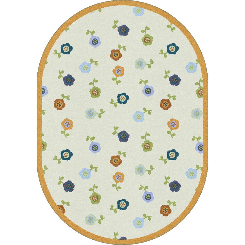 Joy Carpet Awesome Blossom Bold 3'10" x 5'4" Oval. Picture 1