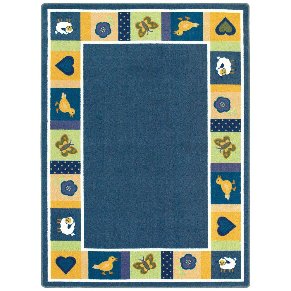 Joy Carpet Baby Blues Bold 3'10" x 5'4" Oval. Picture 1