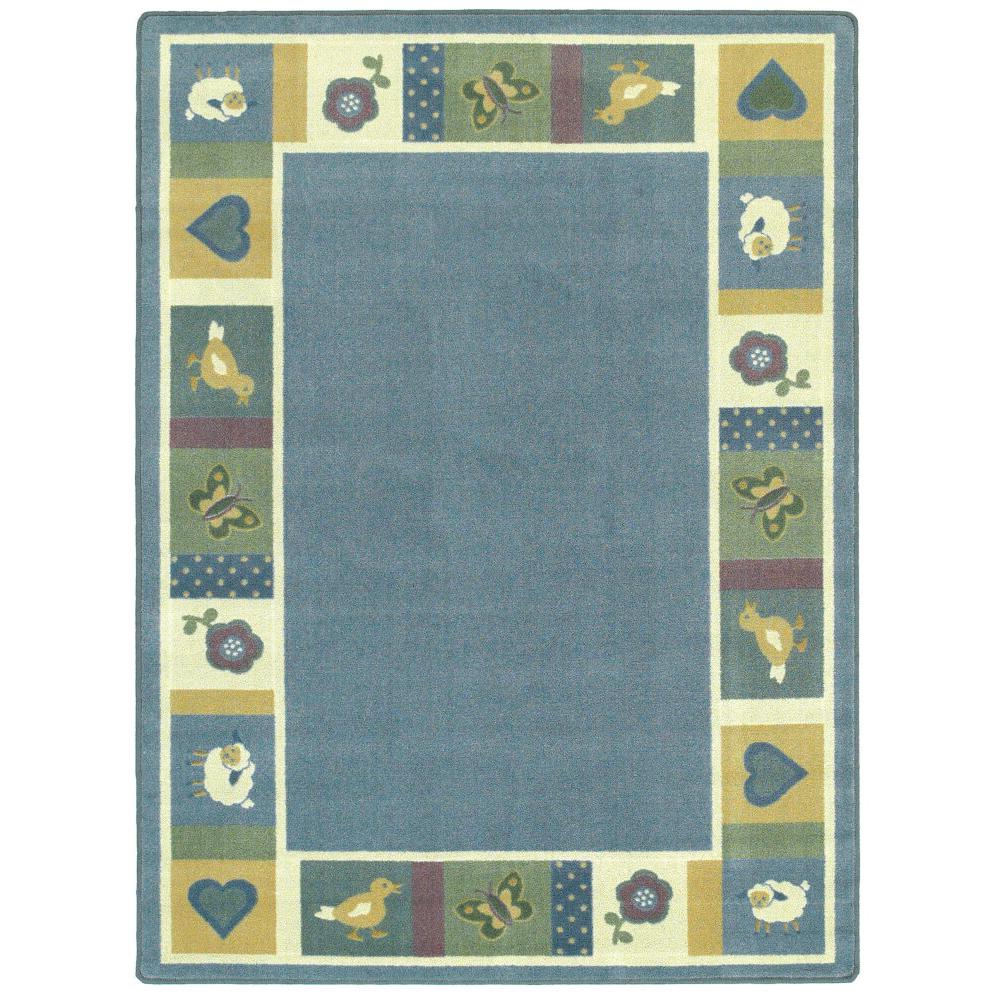 Joy Carpets Baby Blues 13'2" Round area rug in color Soft. Picture 1