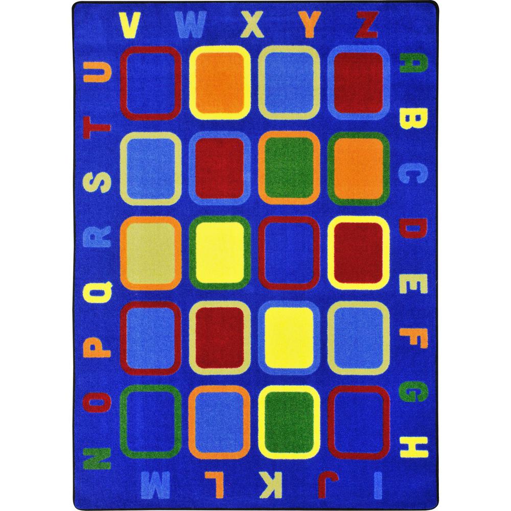 Joy Carpet Alphabet Tiles Multi 7'8" x 10'9". The main picture.