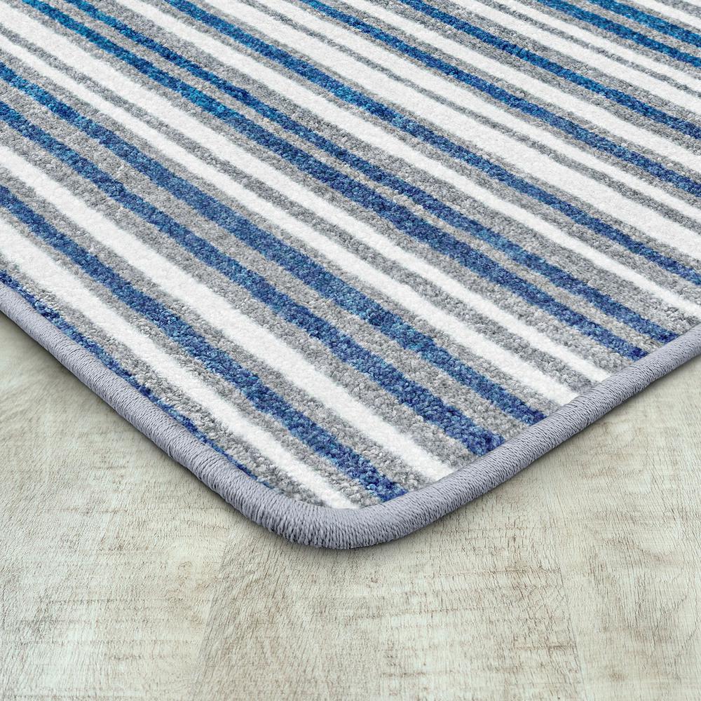 Between the Lines 5'4" x 7'8" area rug in color Blue Skies. Picture 2