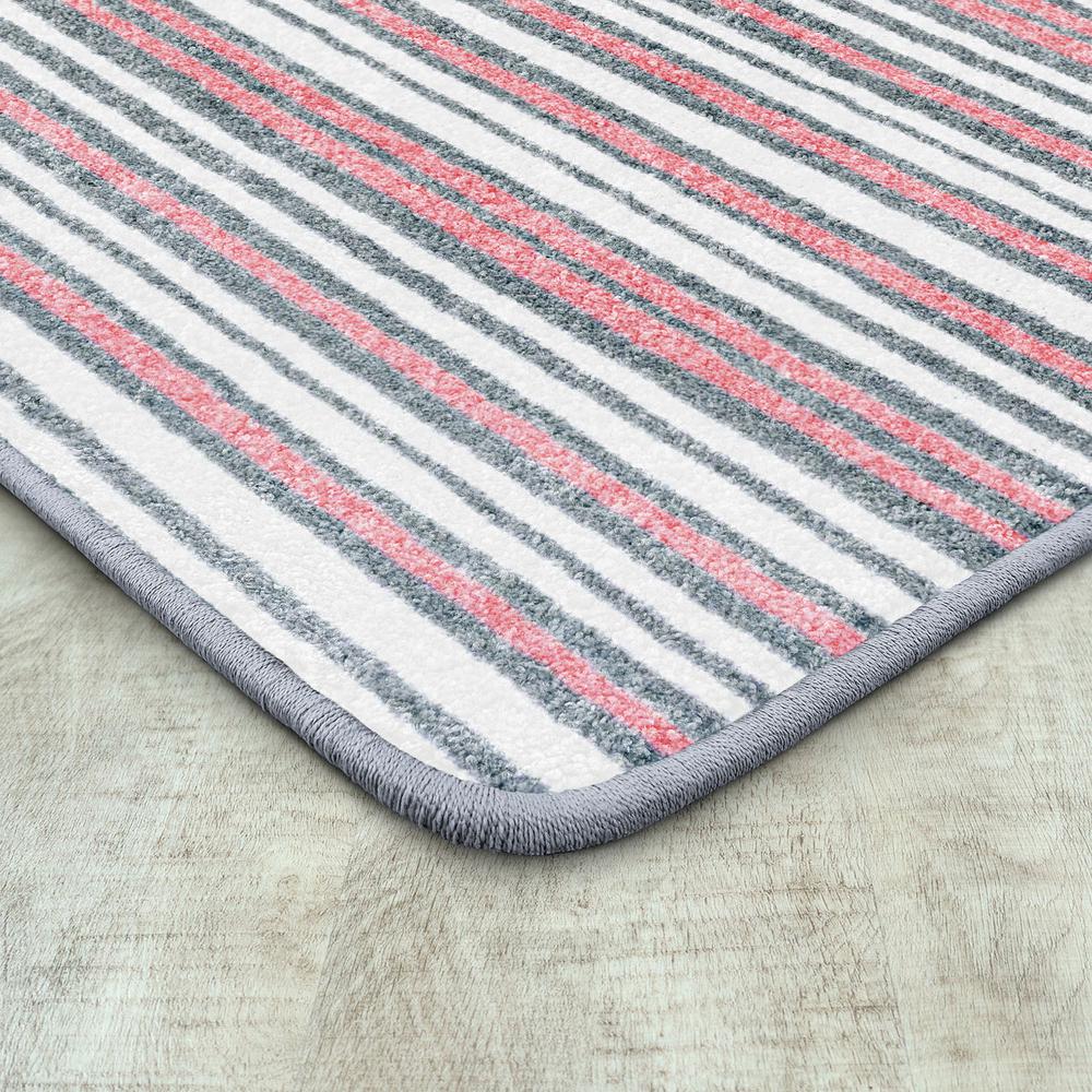 Between the Lines 5'4" x 7'8" area rug in color Blush. Picture 2