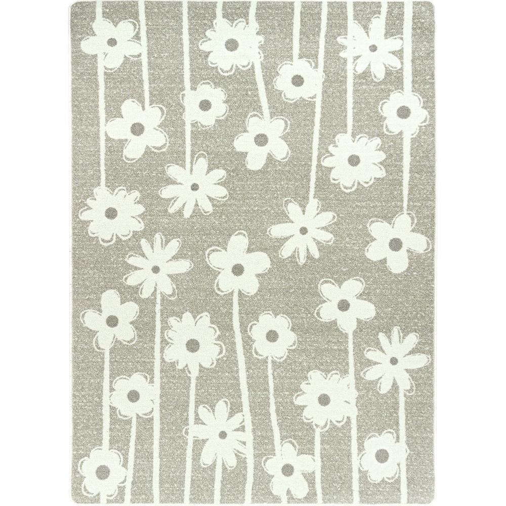 Big Blooms 5'4" x 7'8" area rug in color Linen. Picture 1