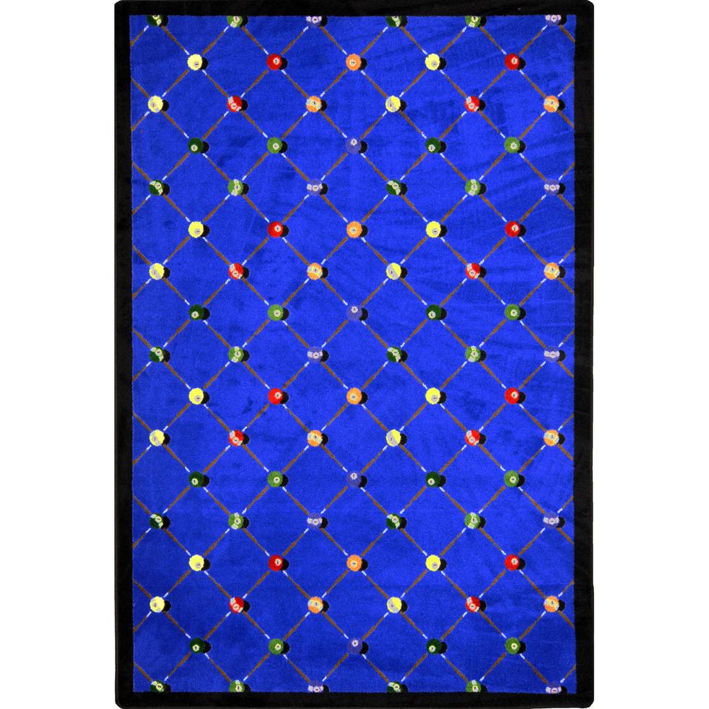Joy Carpet Billiards Blue 5'4" x 7'8". Picture 1