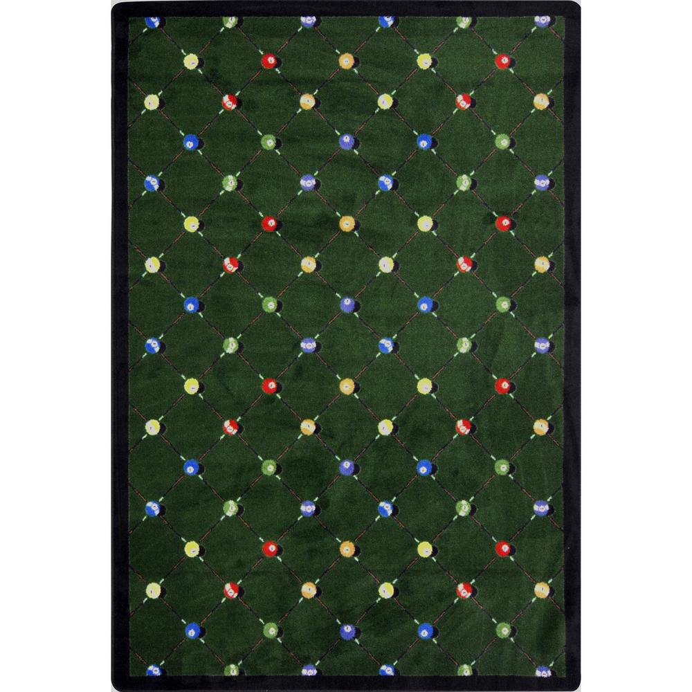 Joy Carpet Billiards Green 5'4" x 7'8". Picture 1