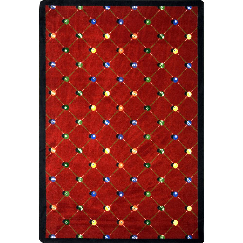 Joy Carpet Billiards Red 5'4" x 7'8". Picture 1
