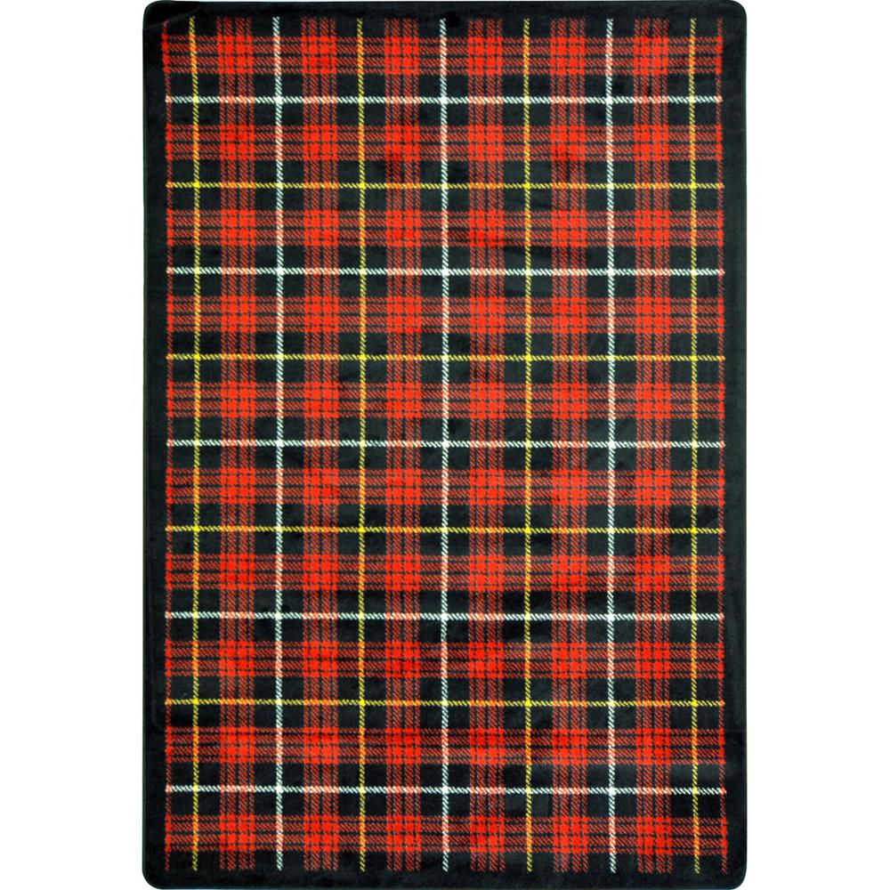 Joy Carpet Bit O' Scotch Lumberjack Red 5'4" x 7'8". Picture 1