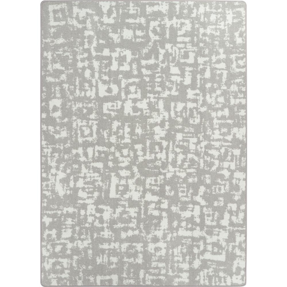 Block Print 5'4" x 7'8" area rug in color Dove. Picture 1
