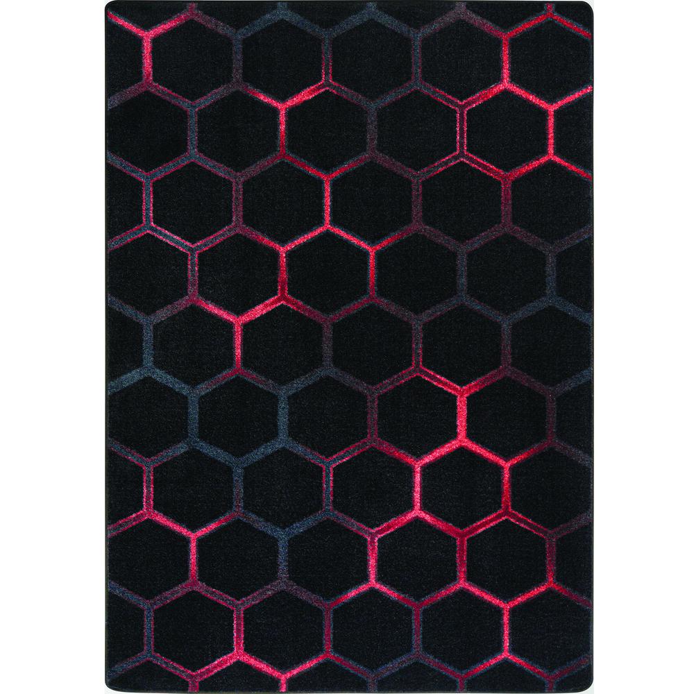 Breakout 5'4" x 7'8" area rug in color Ruby. Picture 1