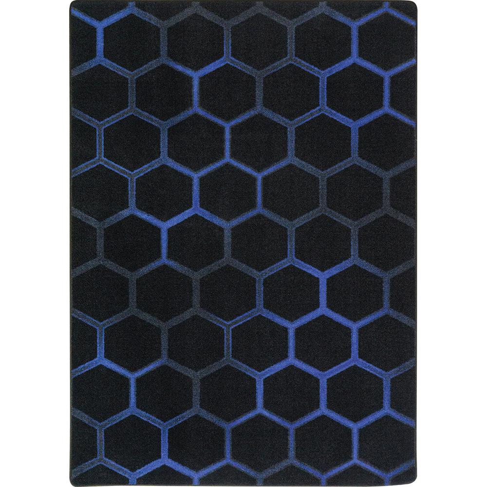 Breakout 5'4" x 7'8" area rug in color Sapphire. Picture 1