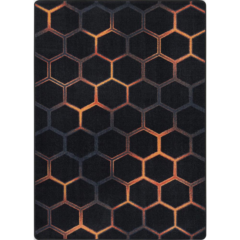 Breakout 5'4" x 7'8" area rug in color Tangerine. Picture 1