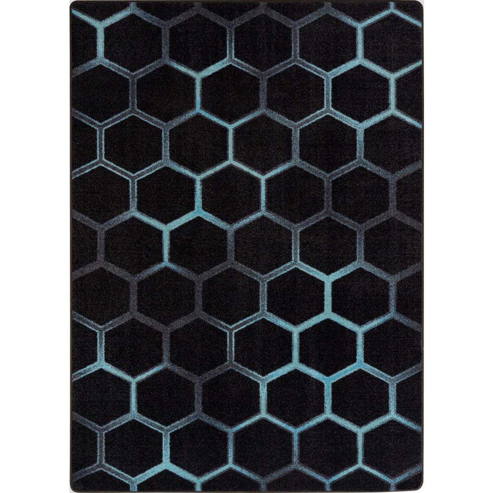 Breakout 5'4" x 7'8" area rug in color Teal. Picture 1