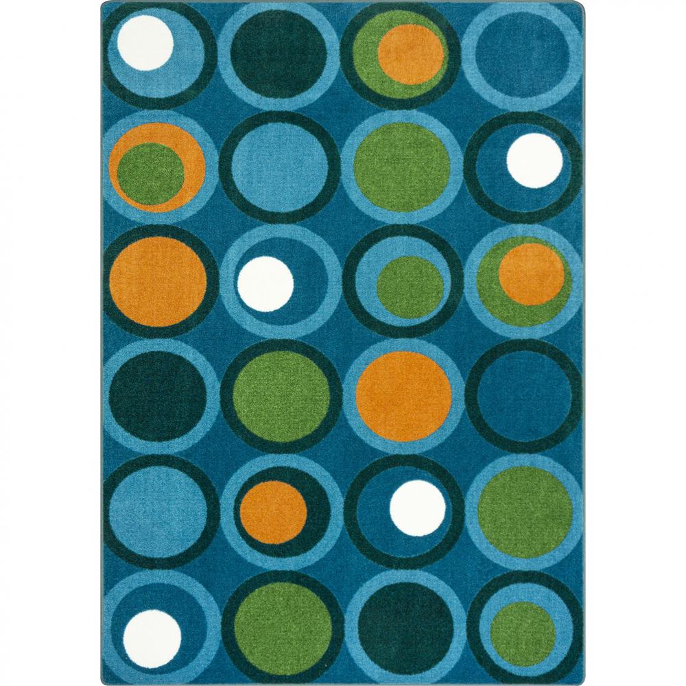 Circle Back 7'8" x 10'9" area rug in color Citrus. Picture 1