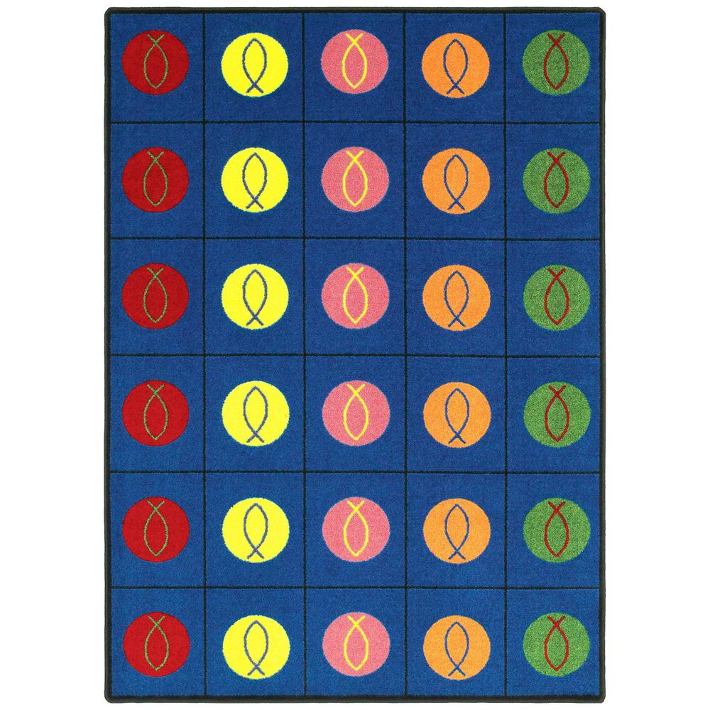 Joy Carpet Circles & Symbols Multi 7'8" x 10'9". Picture 1