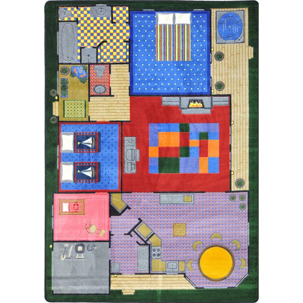 Joy Carpet Creative Play House Multi 5'4" x 7'8". Picture 1