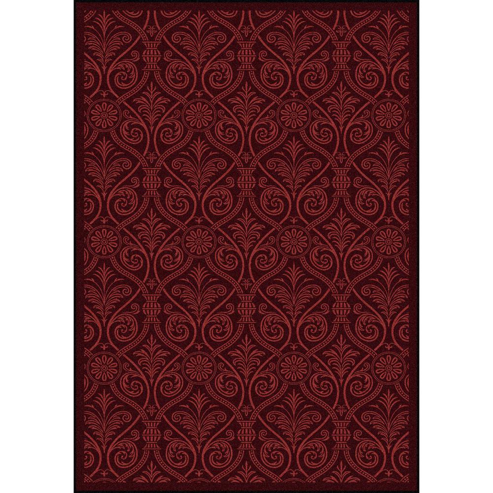 Joy Carpet Damascus Burgundy 5'4" x 7'8". Picture 1